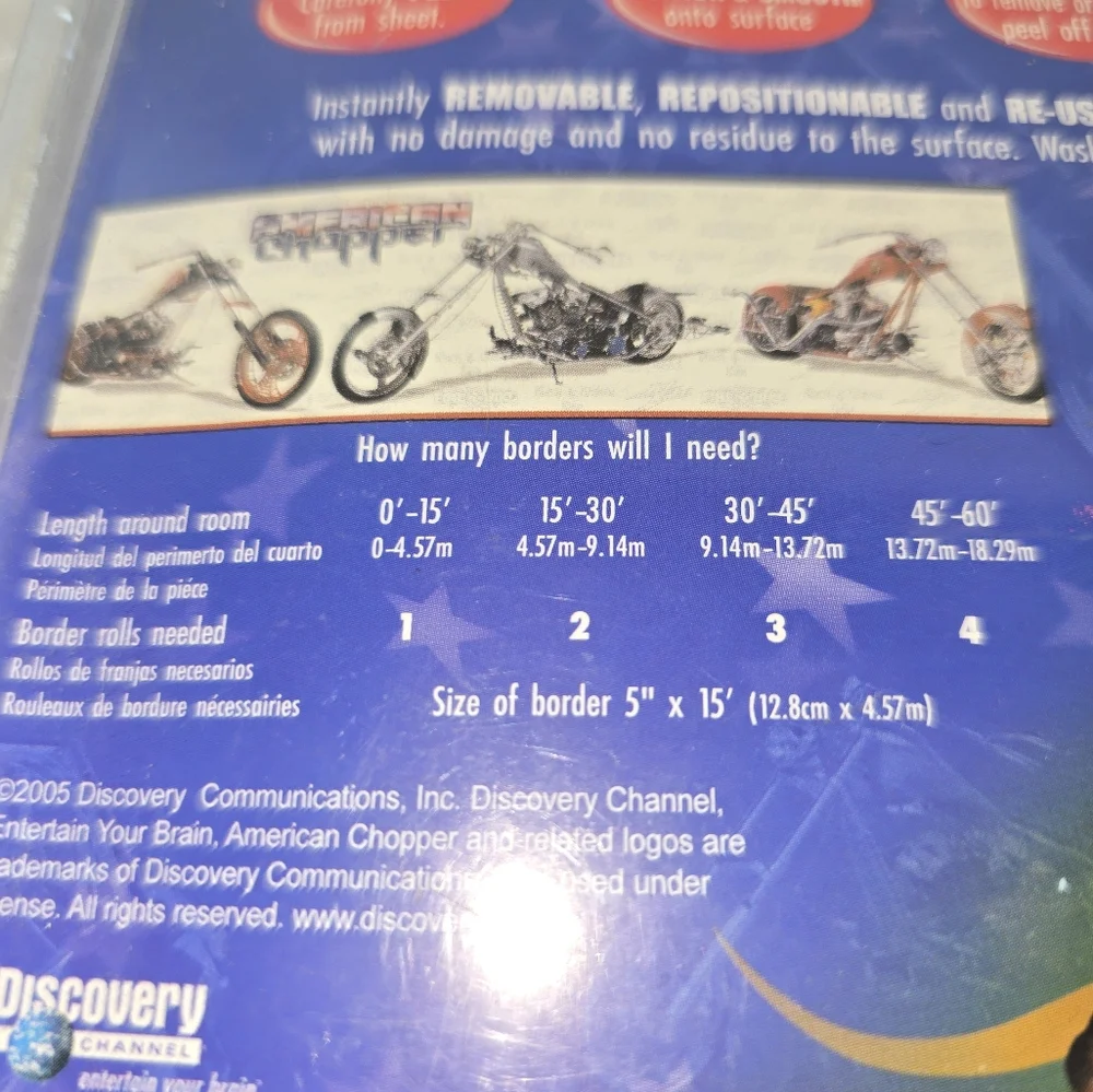 Lot Of 2 American Chopper Peel & Stick Wallpaper Border WT1060BCS
